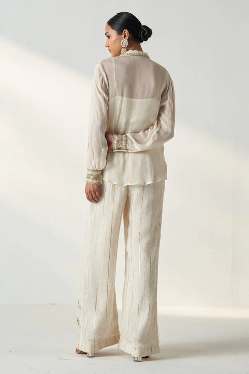 Vani Ivory Shirt Pant Set
